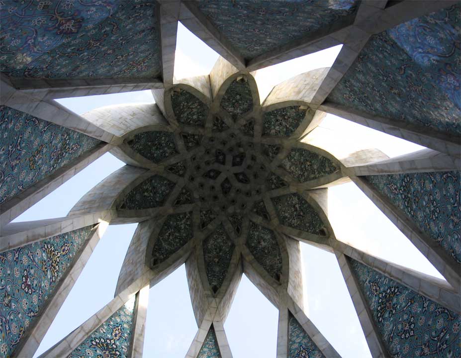 نمای سقف آرامگاه عمر خيام - Omar Kahyam tomb, The roof- C- Photo by Reza Sadeghi- 2005